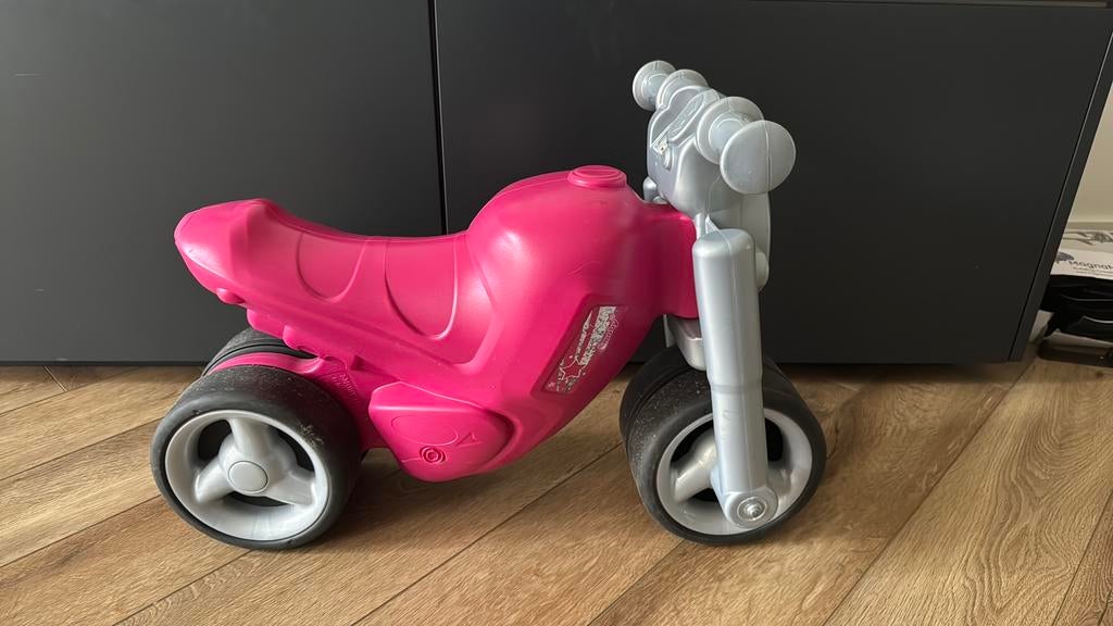 Smoby roze loopfiets motor, Ophalen, Zo goed als nieuw, Loopfiets
