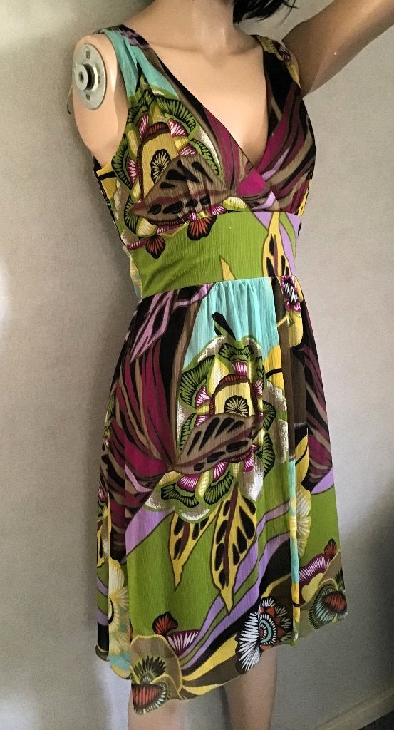 Fleurige mouwloze zomerjurk, Kleding | Dames, Maat 38/40 (M), Overige kleuren, Ophalen of Verzenden, Zo goed als nieuw