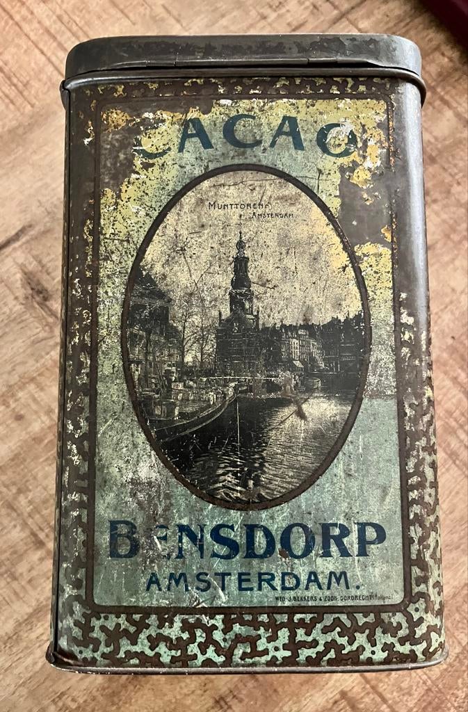 Zeldzaam Oud Bensdorp Cacao Blik - Circa 100 Jaar Oud, Verzamelen, Blikken, Ophalen, Gebruikt, Overige, Overige merken