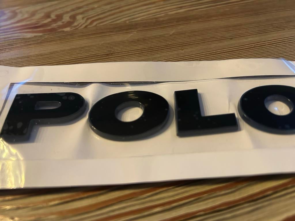 Volkswagen Polo zwarte letters embleem, Ophalen of Verzenden, Nieuw, Volkswagen
