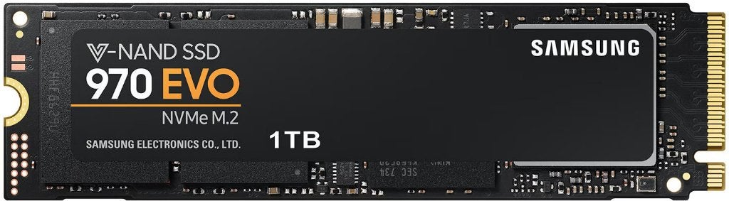 Samsung 970 EVO 1TB NVMe SSD, Computers en Software, Harde schijven, Zo goed als nieuw, Desktop, Intern, SSD, Overige aansluitingen