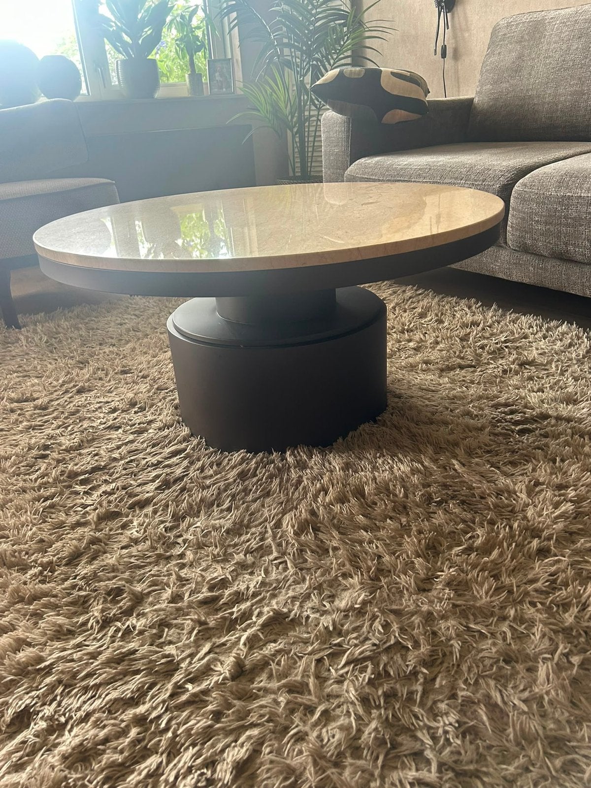 PTMD Bregt Salontafel - Rond Beige Marmer, Huis en Inrichting, Tafels | Salontafels, Ophalen, Overige materialen, Rond, Nieuw