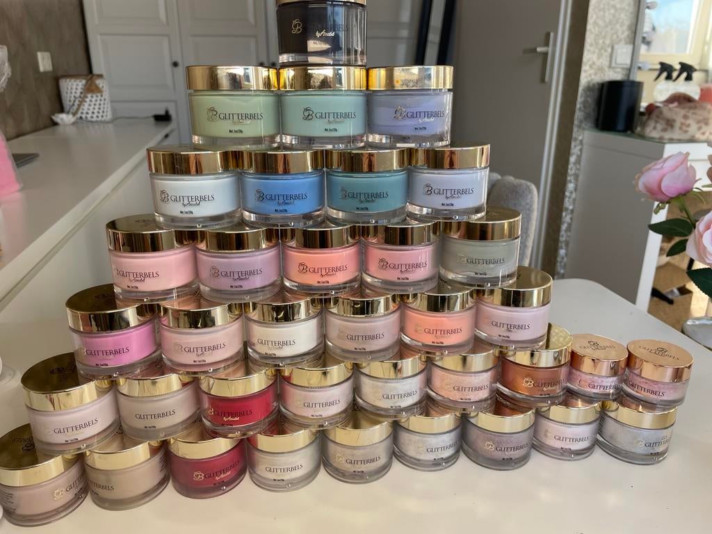 Glitterbels Acryl Poeder - Diverse Kleuren, Overige kleuren, Nieuw, Ophalen of Verzenden, Handen en Nagels