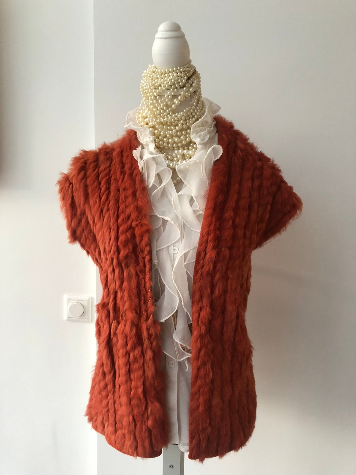 Nieuw Caroline Biss vest gilet rood bruin  40 42 l xl, Verzenden, Nieuw, Maat 42/44 (L), Bruin