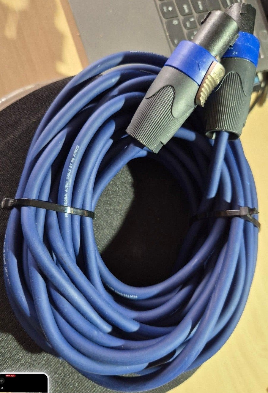 HQ Power 10m Audiokabel met Neutrik SpeakON NL4FX, Ophalen of Verzenden, Zo goed als nieuw, 10 meter of meer, Luidsprekerkabel