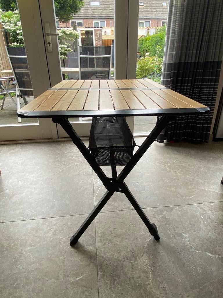 Obelink Bamboo roltafel 110, Caravans en Kamperen, Kampeermeubelen, Ophalen, Gebruikt, Campingtafel