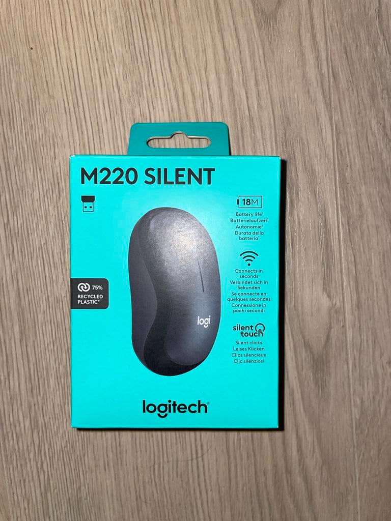 Logitech M220 Silent Draadloze Muis - Nieuw in doos, Computers en Software, Muizen, Ophalen, Zo goed als nieuw, Draadloos, Muis
