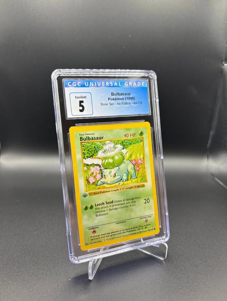 Bulbasaur 1st edition base set #44, Ophalen of Verzenden, Zo goed als nieuw