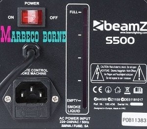 Rookmachine incl. afstandsbediening + Rookvloeistof S500, Rookmachine, Nieuw, Info@marbeco.nl, BeamZ