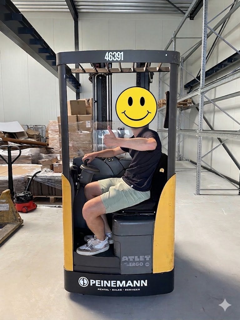 Compacte Atlet Zit-in Stapelaar | 5.4m Hefhoogte (Triplo), Ophalen, Stapelaar, 1000 tot 2000 kg, Elektrisch