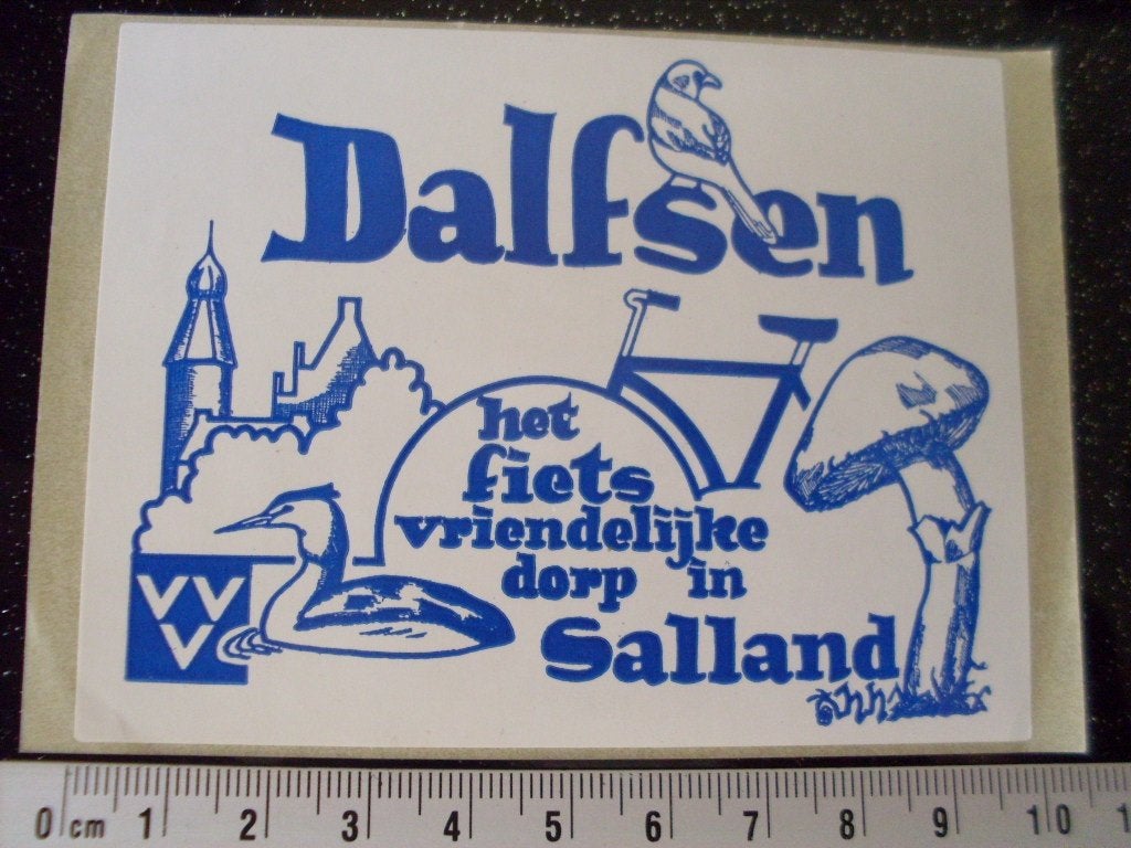 sticker dalfsen het fiets vriendelijke dorp in salland vvv, Verzenden, Zo goed als nieuw, Overige typen