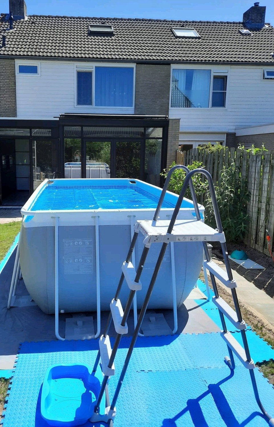 Intex zwembad met zandfilterpomp en toebehoren, Gebruikt, 200 tot 300 cm, Rechthoekig, Ophalen