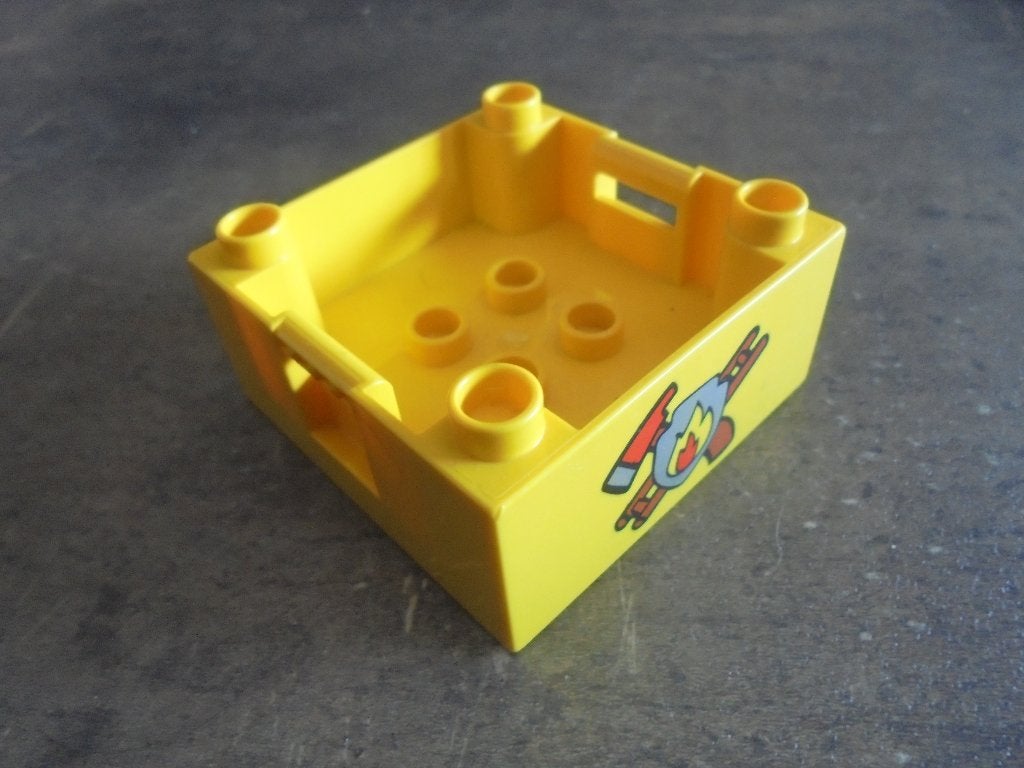 Lego Duplo Container Box 4x4 & Studs on Corners (zie foto's), Ophalen of Verzenden, Gebruikt, Losse stenen, Duplo