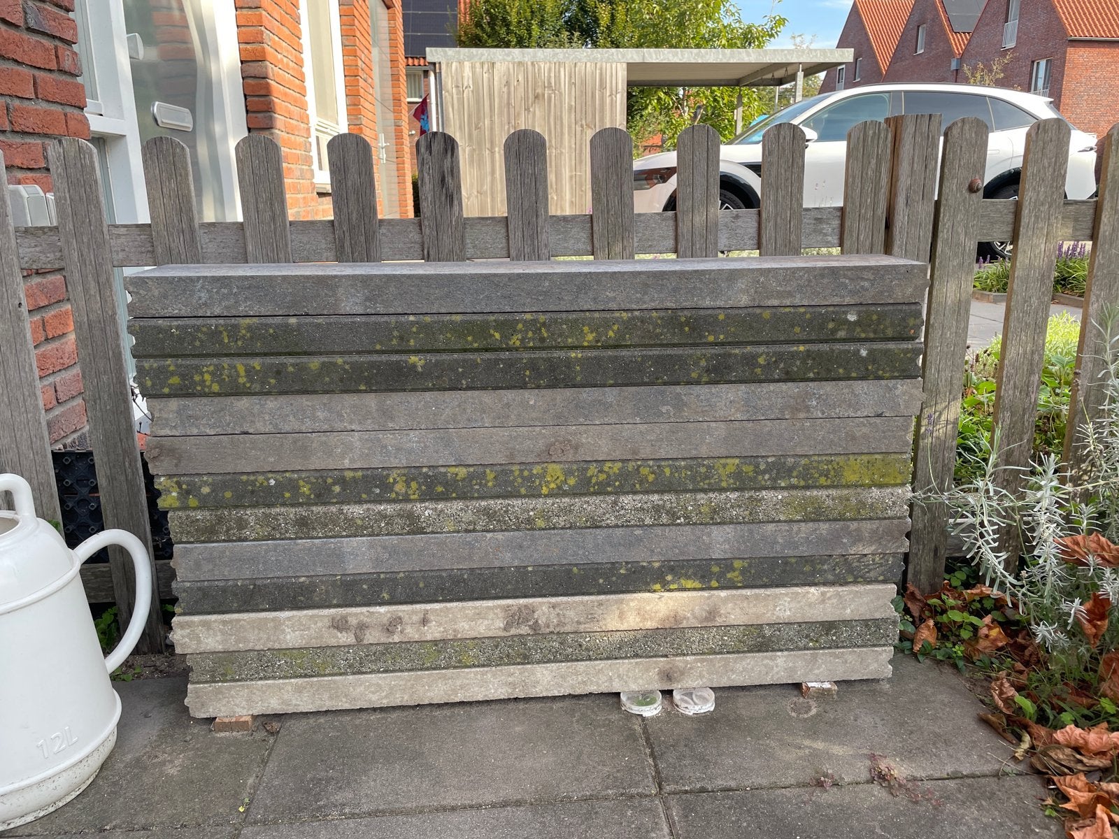 12 betonbanden 15x5x100cm - gratis af te halen, Tuin en Terras, Ophalen, Gebruikt, Overige typen, Minder dan 5 m²