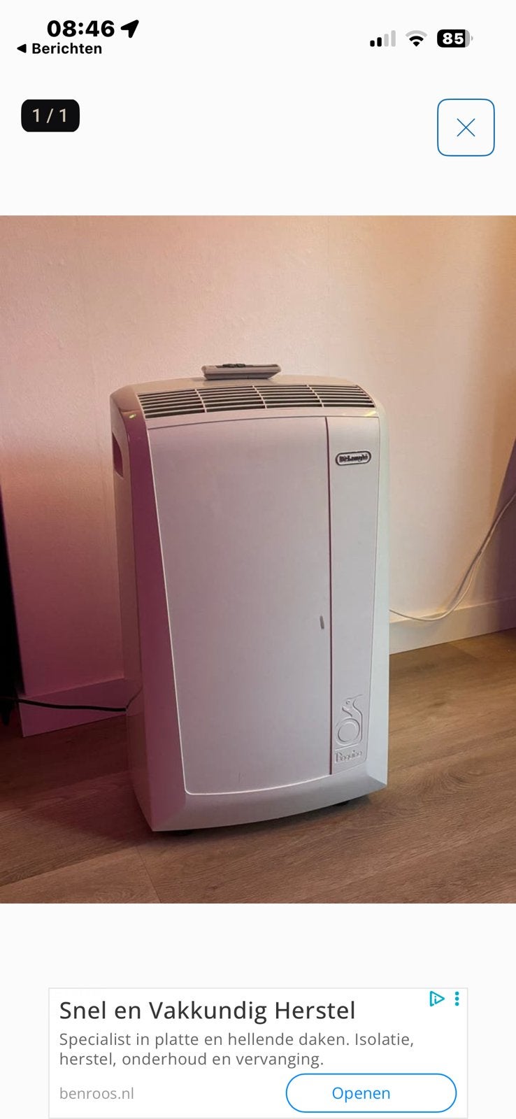 De'Longhi Pinguino PAC N82 ECO Mobiele Airco, Ophalen of Verzenden, Zo goed als nieuw, Mobiele airco, 3 snelheden of meer