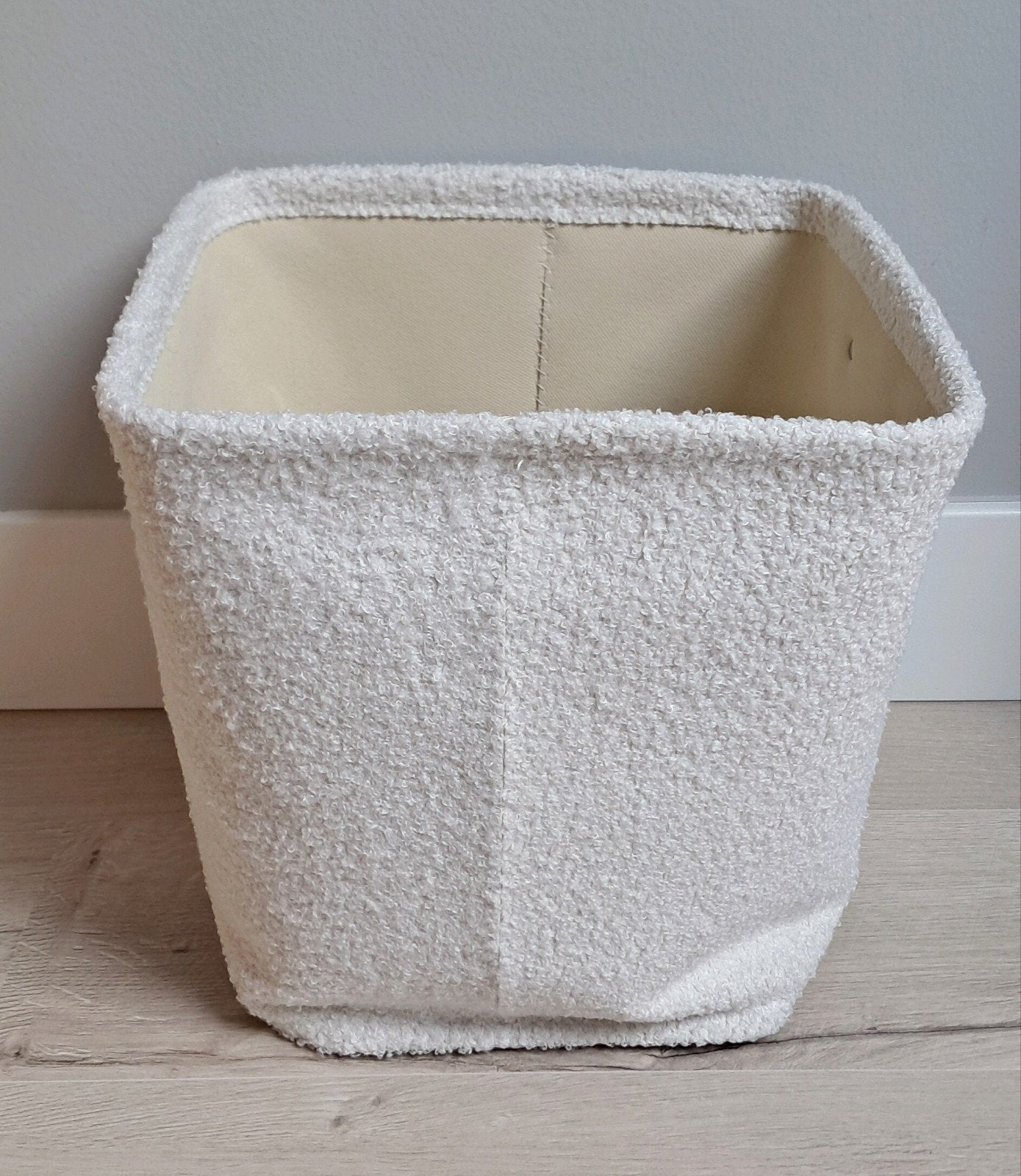 Teddymand - Crèmekleurige opbergmand, Overige materialen, Mand, Vierkant, Nieuw