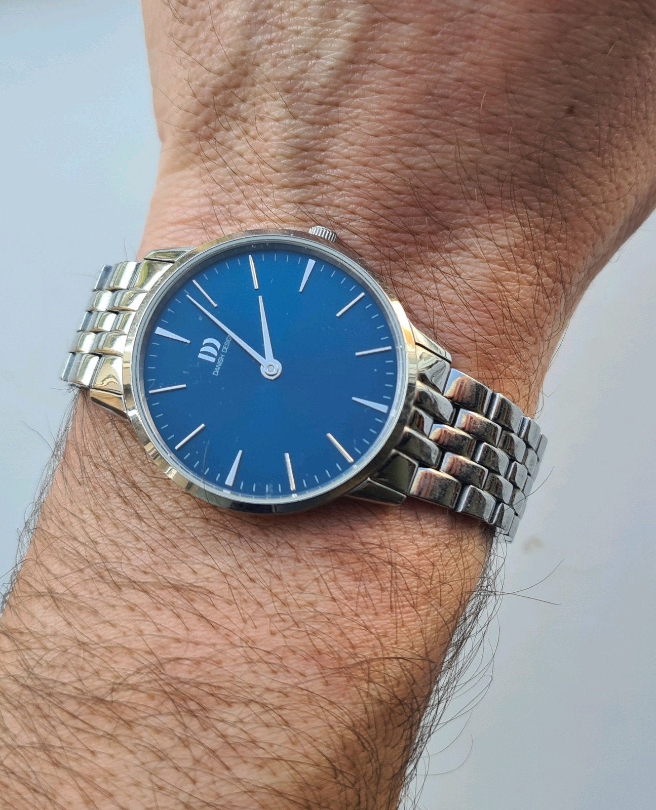 Danish Design  - Blauwe Wijzerplaat, Ophalen of Verzenden, Zo goed als nieuw, Staal, Overige merken
