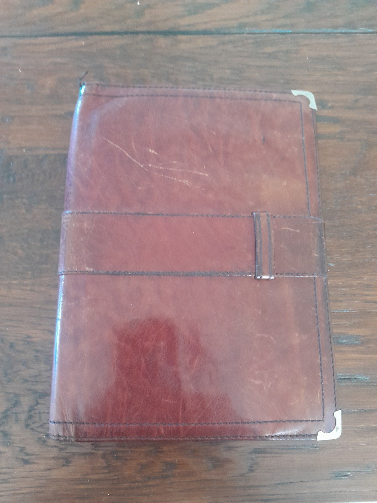 vintage leren documentenmap, Ophalen of Verzenden, Gebruikt, Bruin, Leer