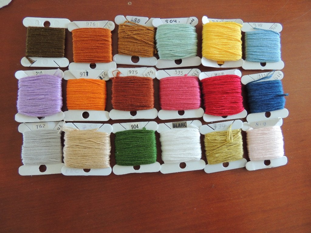 DMC Borduurgaren, 18 st. bobbins, Ophalen, Nieuw, Handborduren, Borduurgaren of Zijde