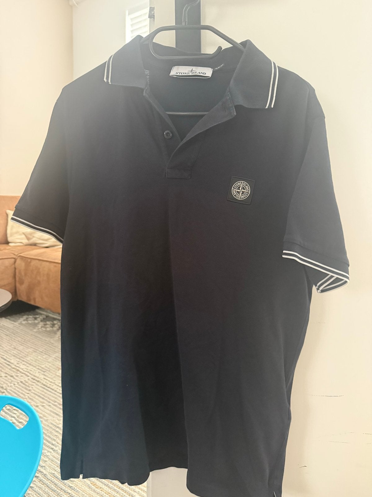 Stone Island polo zwart maat M, Kleding | Heren, Overige Herenkleding, Ophalen of Verzenden, Gedragen
