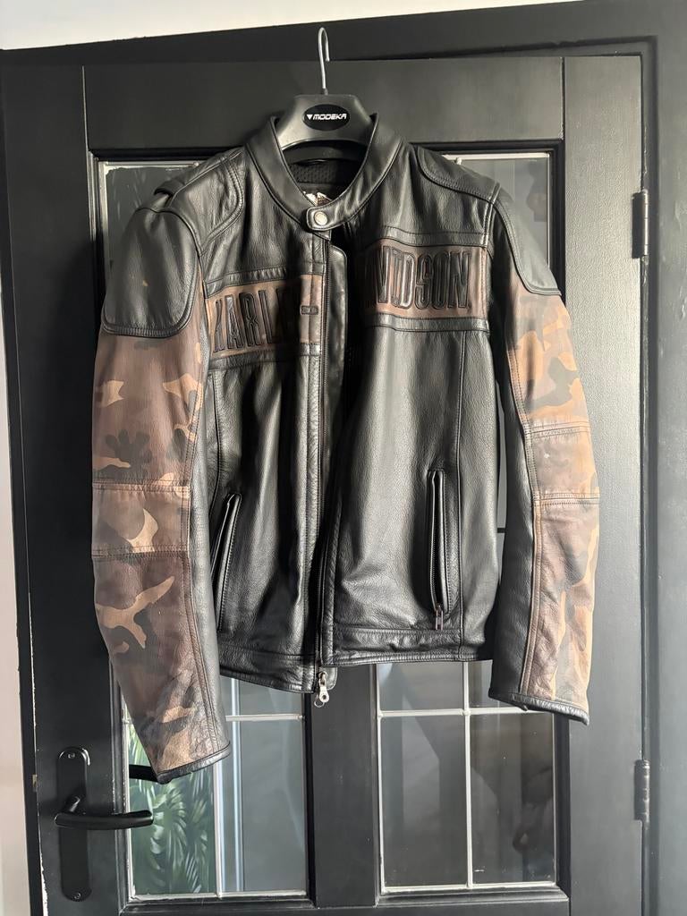 Harley Davidson Leren Motorjas Maat M, Motoren, Ophalen of Verzenden, Tweedehands, Heren, Jas | leer