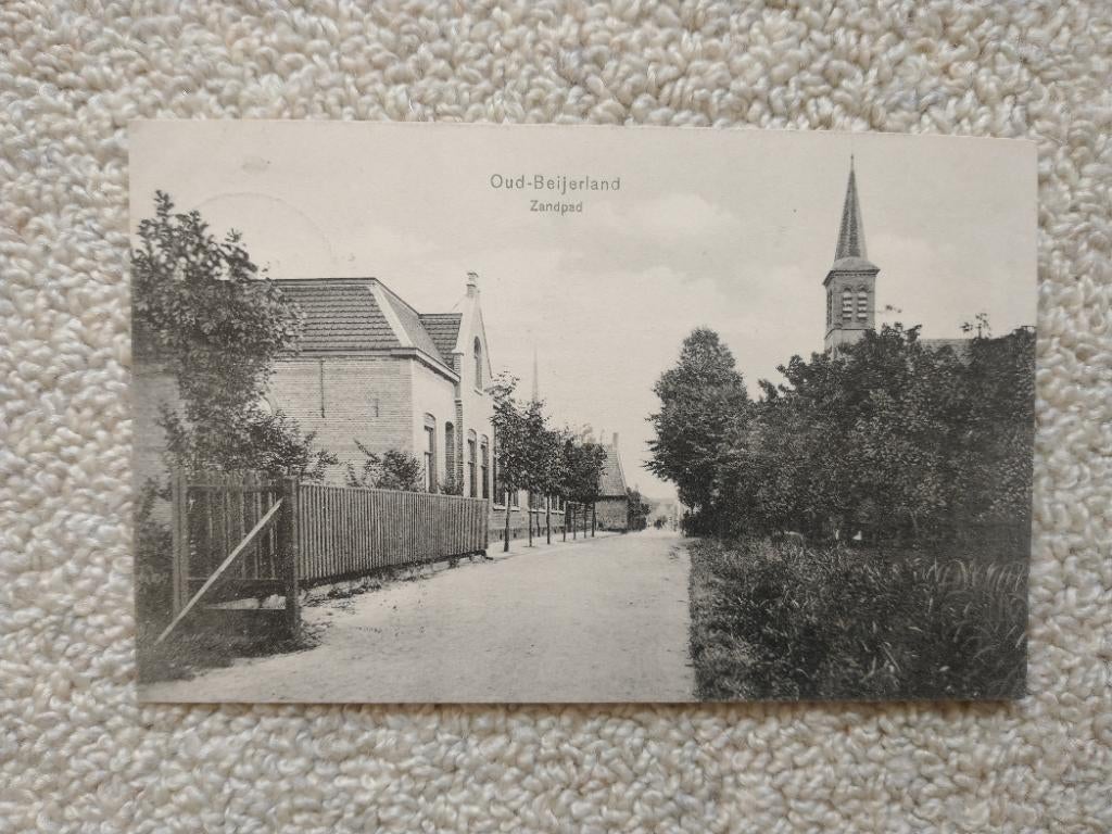 Oud Beijerland, Zandpad ca. 1910, Verzenden, Voor 1920, Gelopen, Zuid-Holland