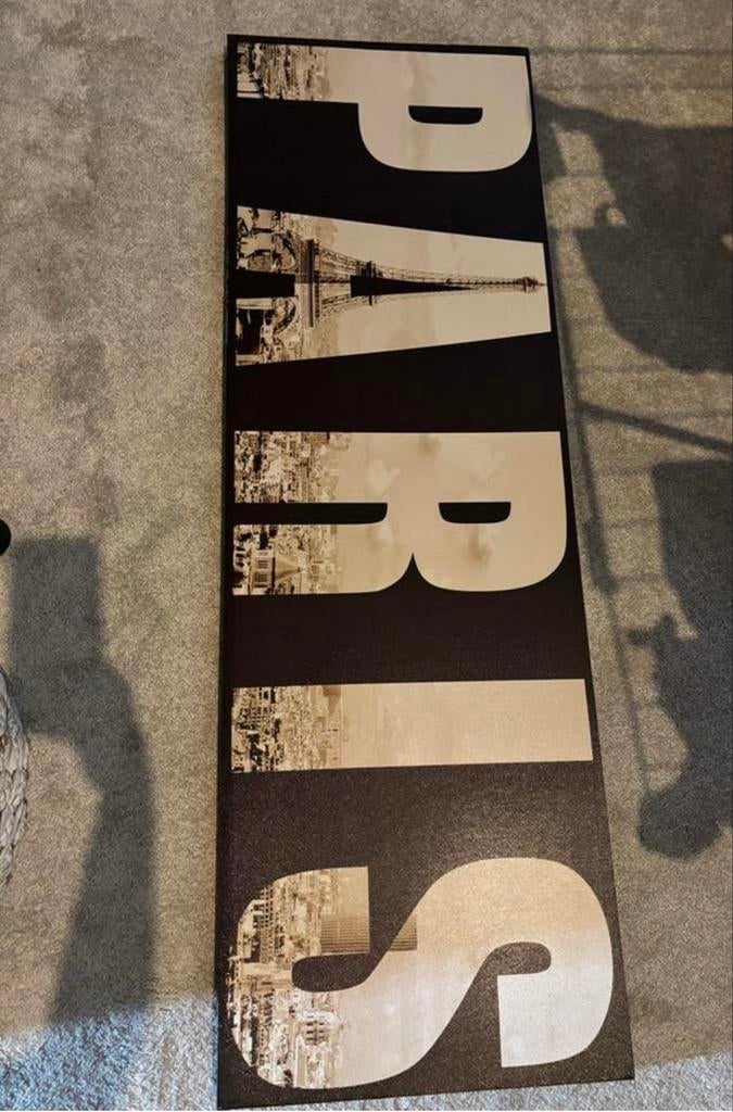 Groot Parijs Canvas Schilderij, Ophalen, Zo goed als nieuw, 50 tot 75 cm, Schilderij