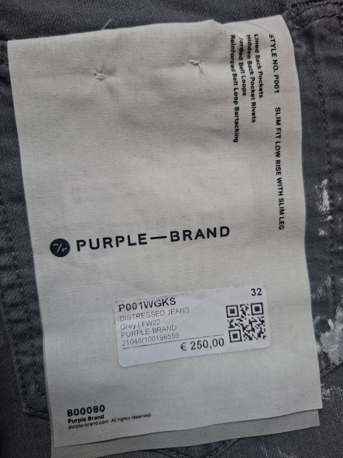 PURPLE-BRAND slimfit jeans W32 L32, PURPLE-BRAND, Nieuw, W32 (confectie 46) of kleiner, Ophalen of Verzenden
