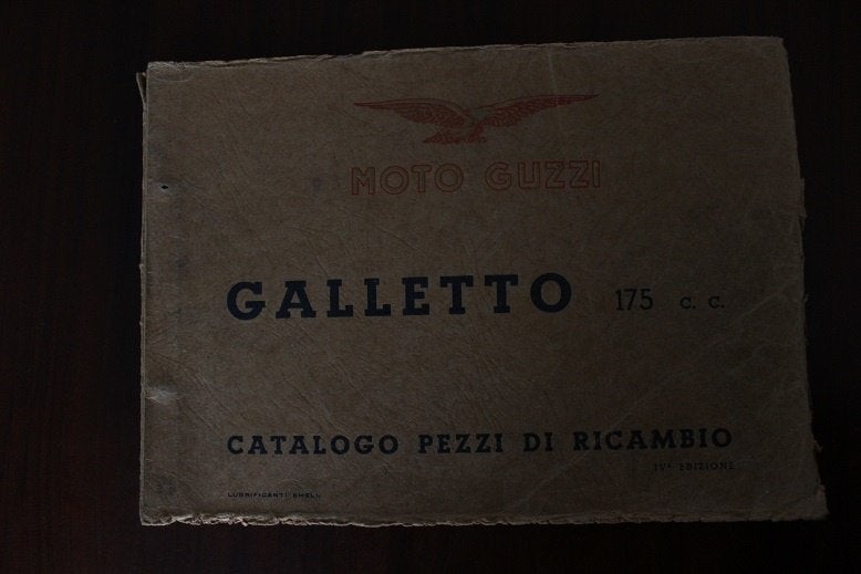 Moto Guzzi Galletto 175 cc scooter 1953 catalogo di ricambio, Ophalen of Verzenden, Moto Guzzi