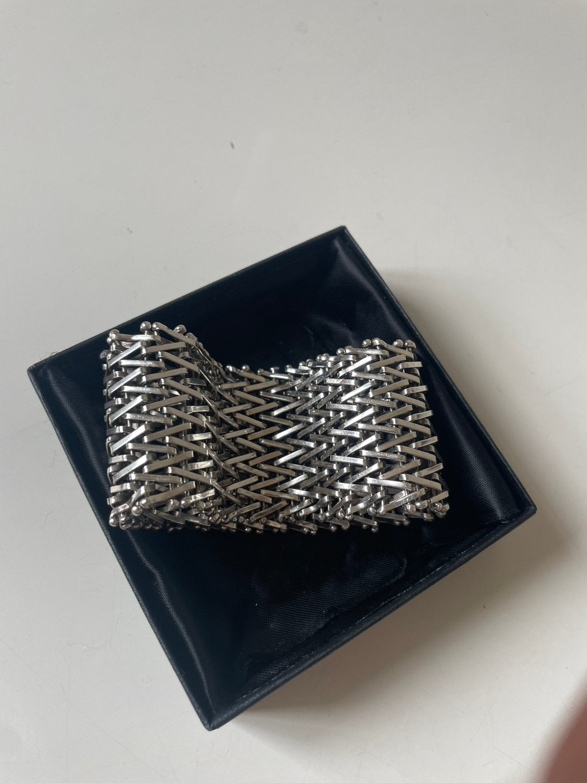 Hans Appenzeller V- Mesh 4 cm zilver., Ophalen of Verzenden, Zo goed als nieuw, Zilver