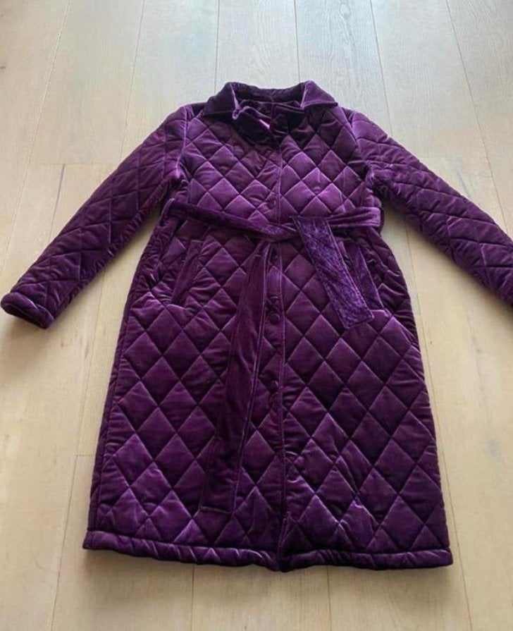 Jas fluweel L nieuwstaat, Kleding | Dames, Ophalen of Verzenden, Zo goed als nieuw, Maat 42/44 (L), Paars