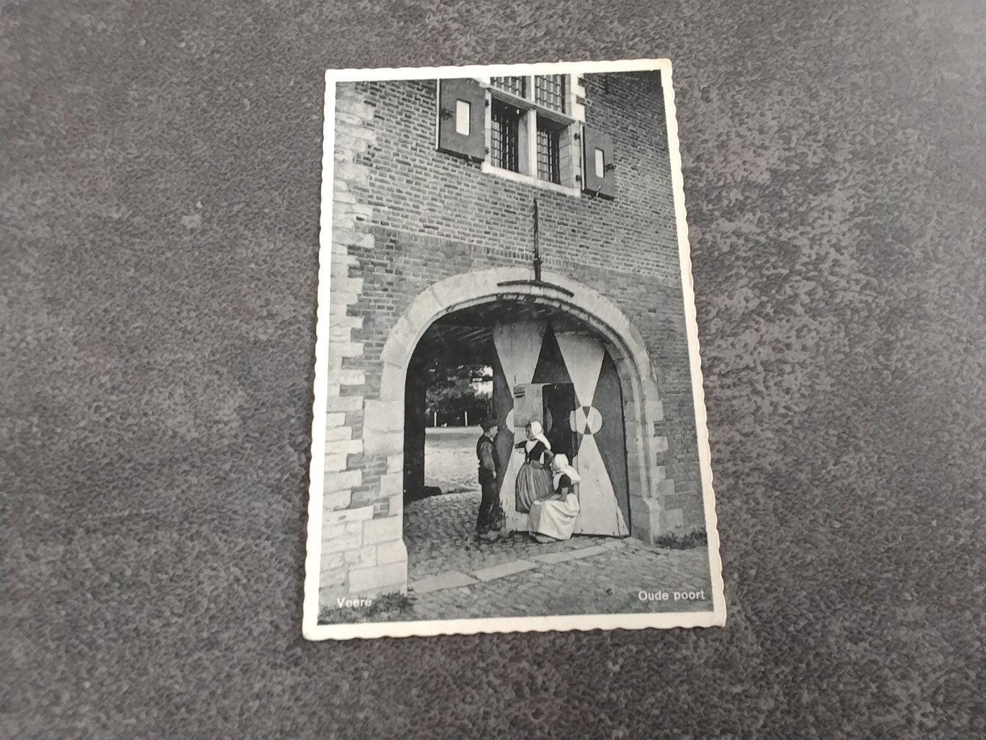Veere Oude poort 1937, Verzenden, 1920 tot 1940, Gelopen, Zeeland