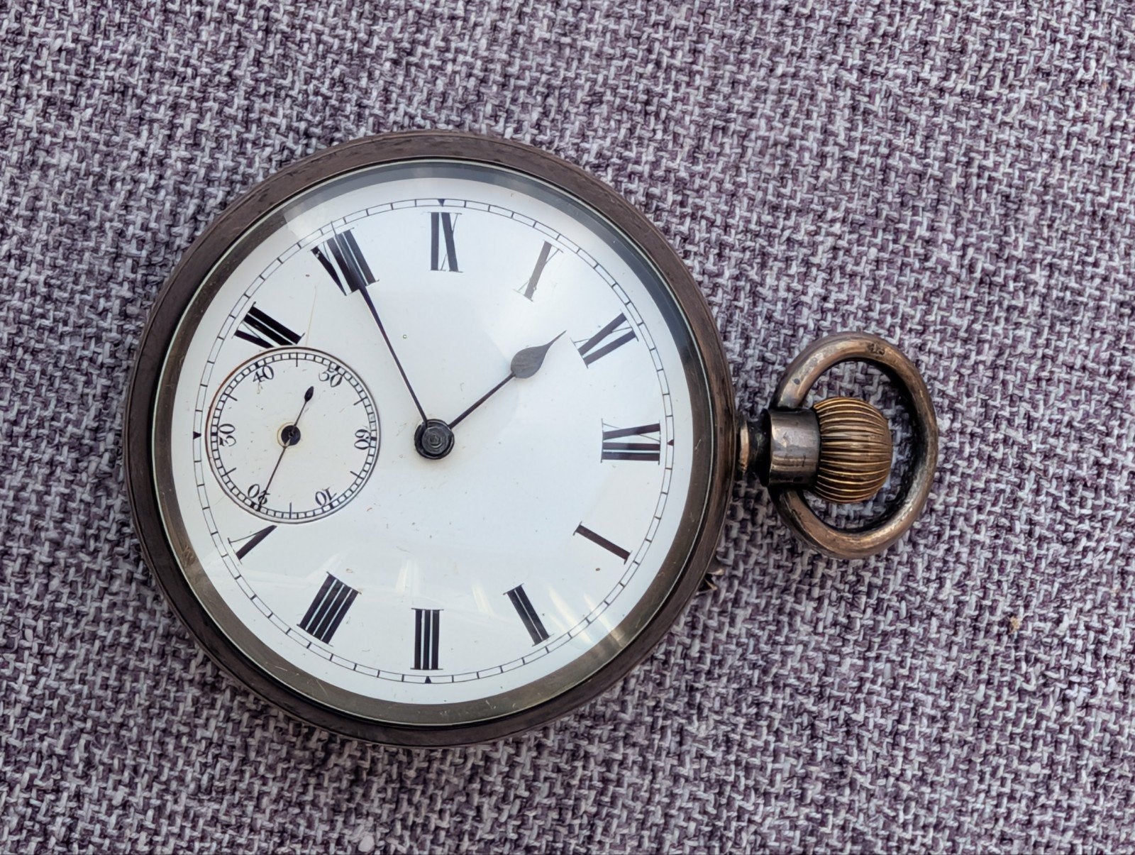 Antiek Morgans London Zakhorloge - Zilveren Kast, Antiek en Kunst, Ophalen of Verzenden