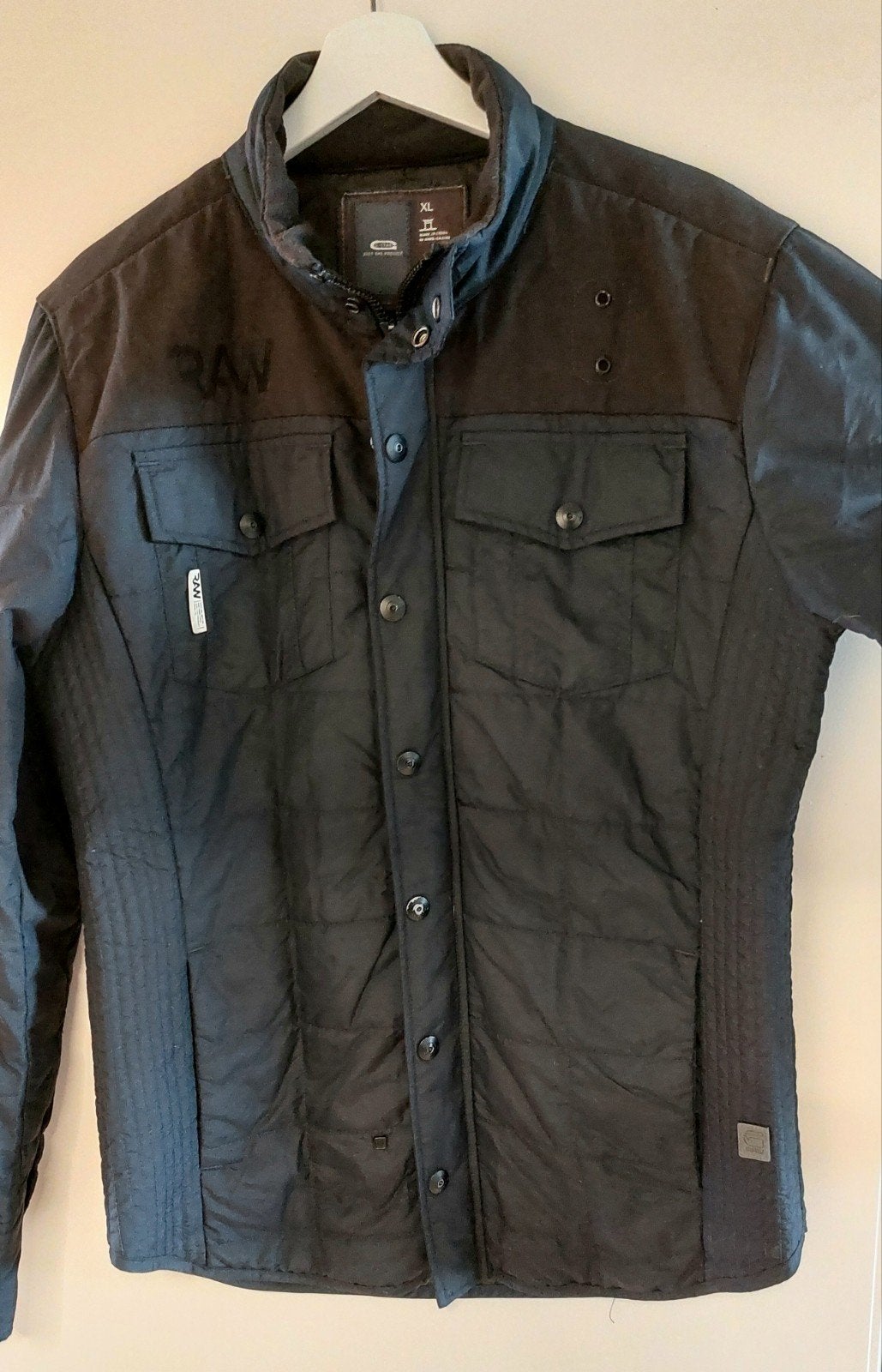 G-Star RAW nette gewatteerde herfst-jas - XL, Maat 52/54 (L), Zwart, Ophalen of Verzenden, Zo goed als nieuw