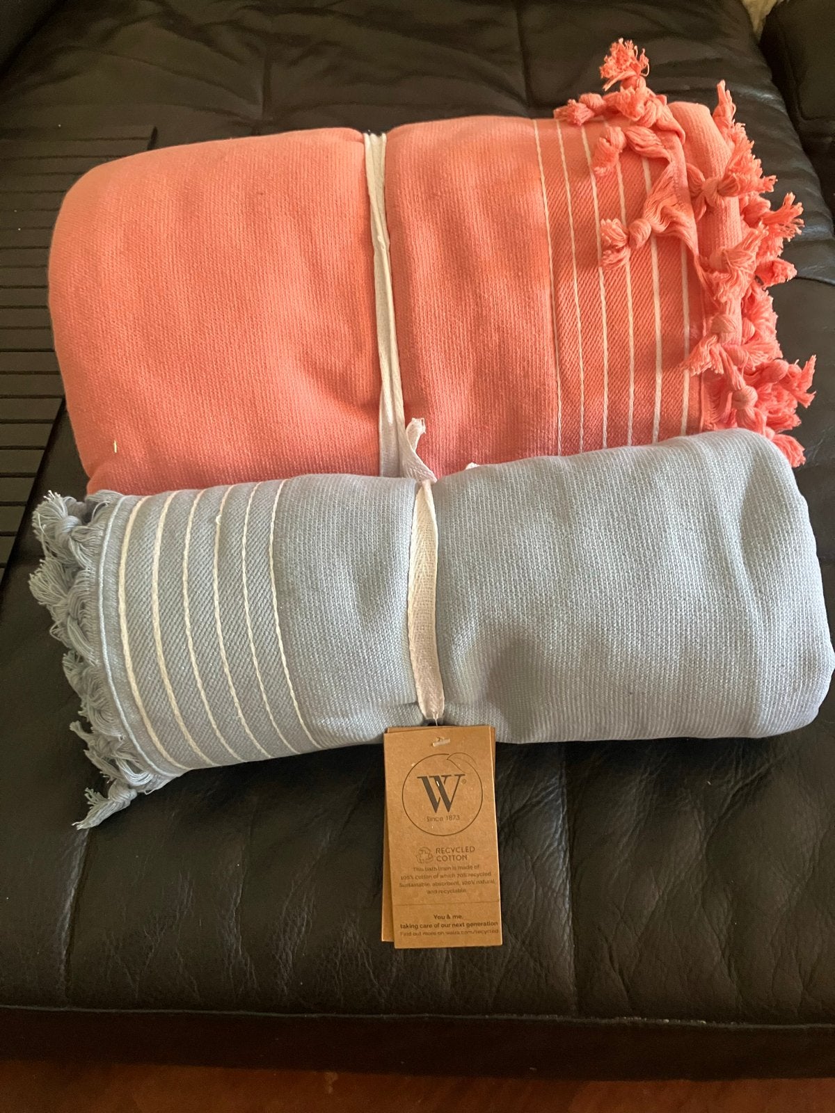 Set van 2 nieuwe hammam handdoeken (Walra), Ophalen of Verzenden, Nieuw, Blauw, Handdoek