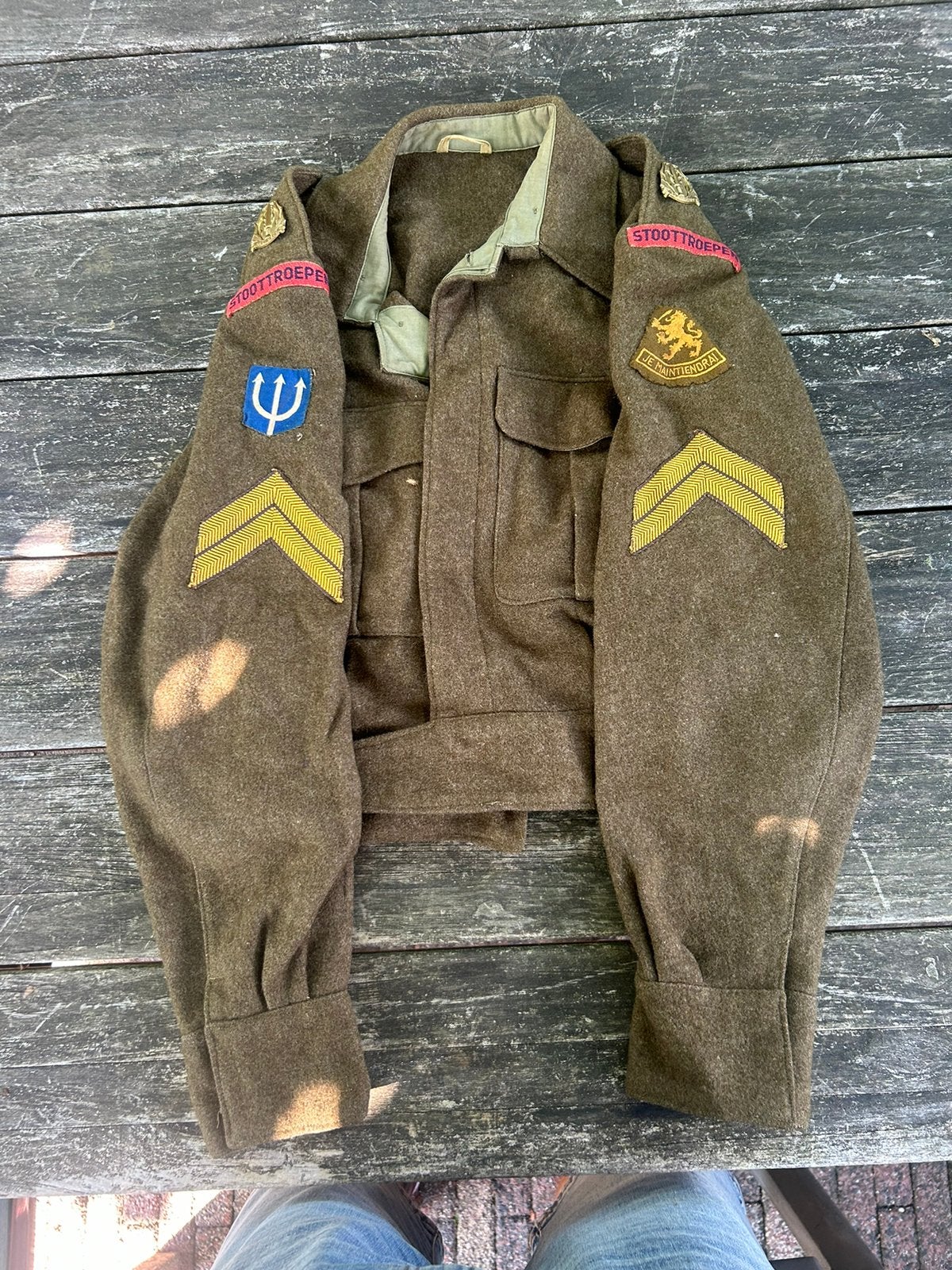 MvO battledress jasje stoottroepen maat 48, Ophalen of Verzenden, Landmacht, Nederland, Kleding of Schoenen