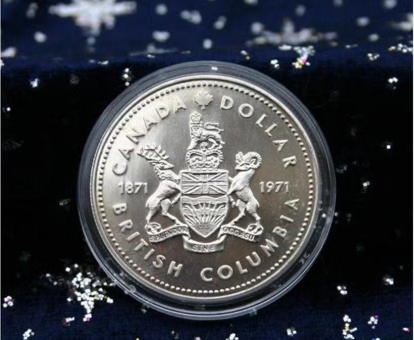 Canada - Silver Dollar 1971 - BC Centennial, Verzenden, Noord-Amerika, Losse munt, Zilver
