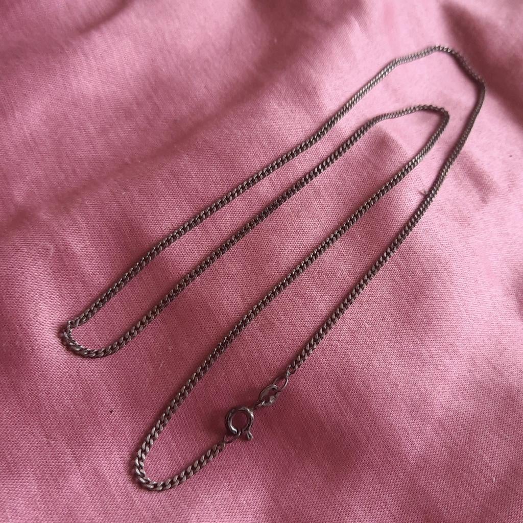 Halsketting Zilver Gehalte 925 Lengte 60 cm, Verzenden, Zilver, Zilver