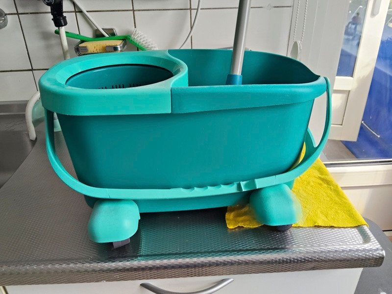 Leifheit Keukenmop met emmer en wringer, Ophalen, Mop of Dweil