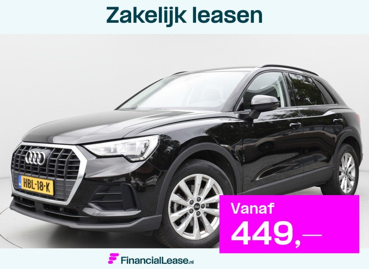 Audi Q3 35TFSI 150PK S-TRONIC PRO LINE STOELVERW VIRTUAL/PDC, 12 maanden, 15 km/l, 4 cilinders, 1505 kg