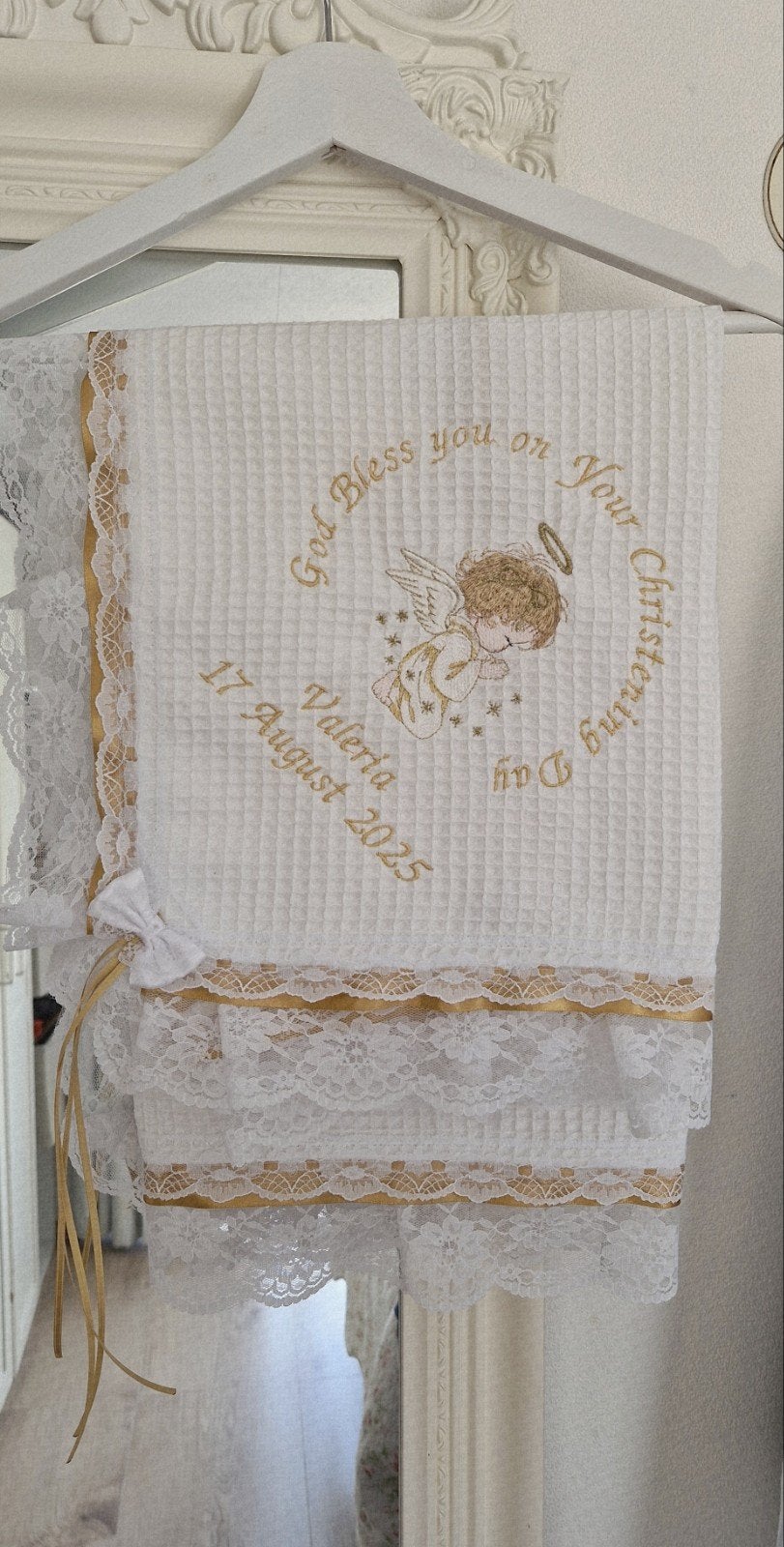 Doopdeken, christening blanket, ceremonie deken, Nieuw, Ademend, Wit, Deken