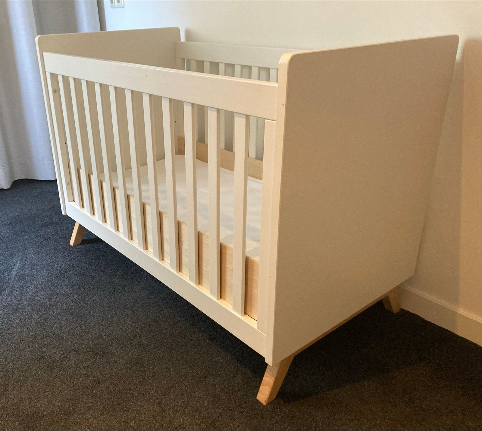 Bopita Fenna Ledikant en Commode Set - Wit/Naturel, Ophalen, Gebruikt, Ledikant