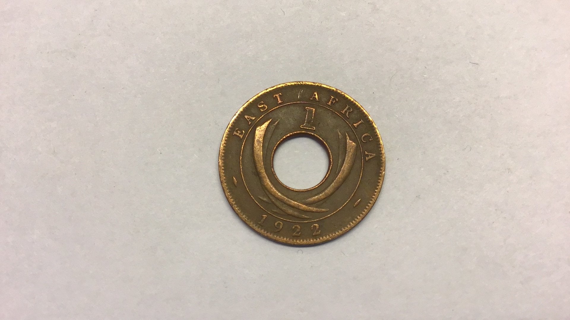 East Africa 1 cent 1922., Ophalen of Verzenden