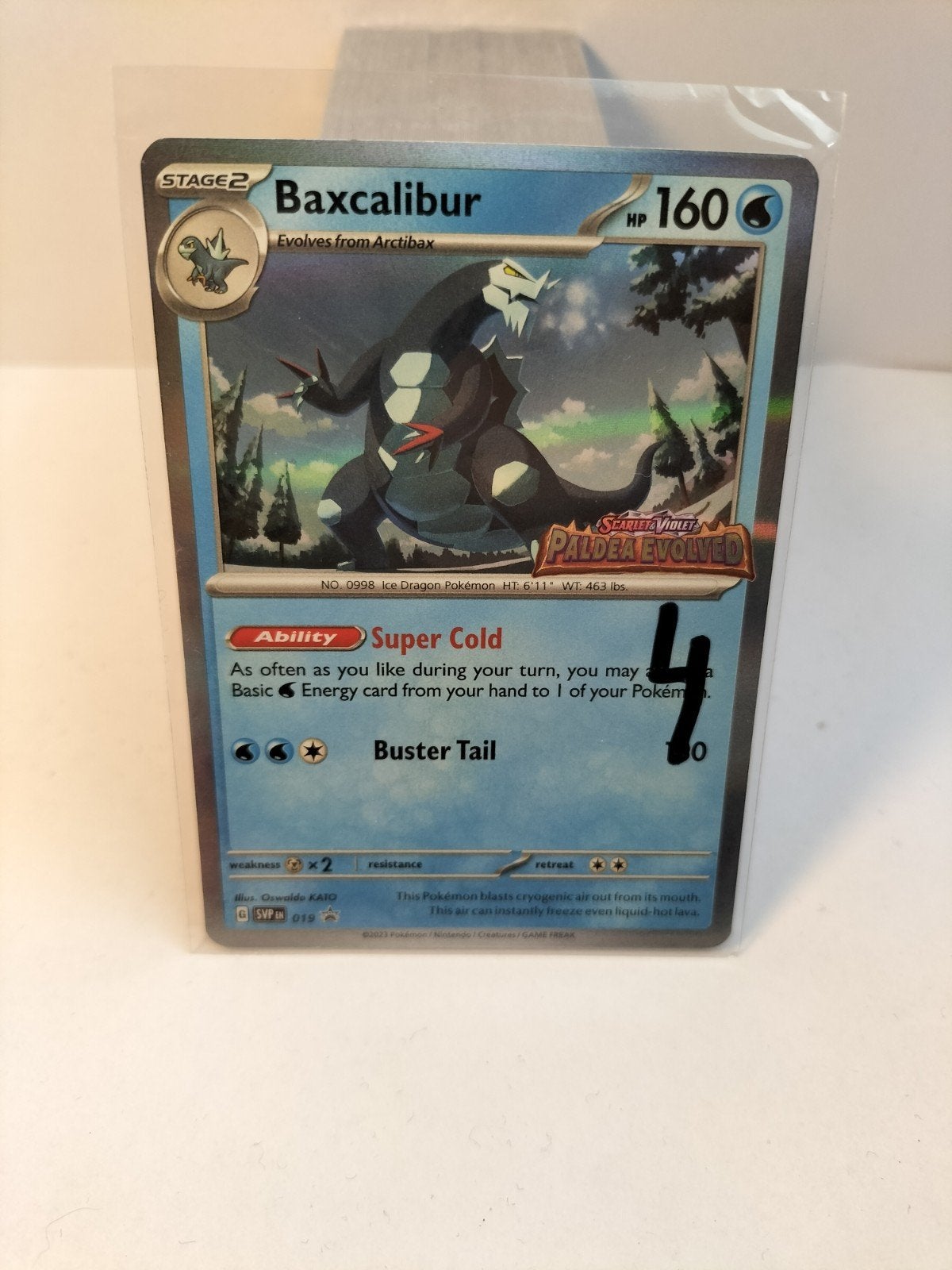 Tcg Baxcalibur Pokémon Kaart - Paldea Evolved, Verzenden, Zo goed als nieuw, Losse kaart
