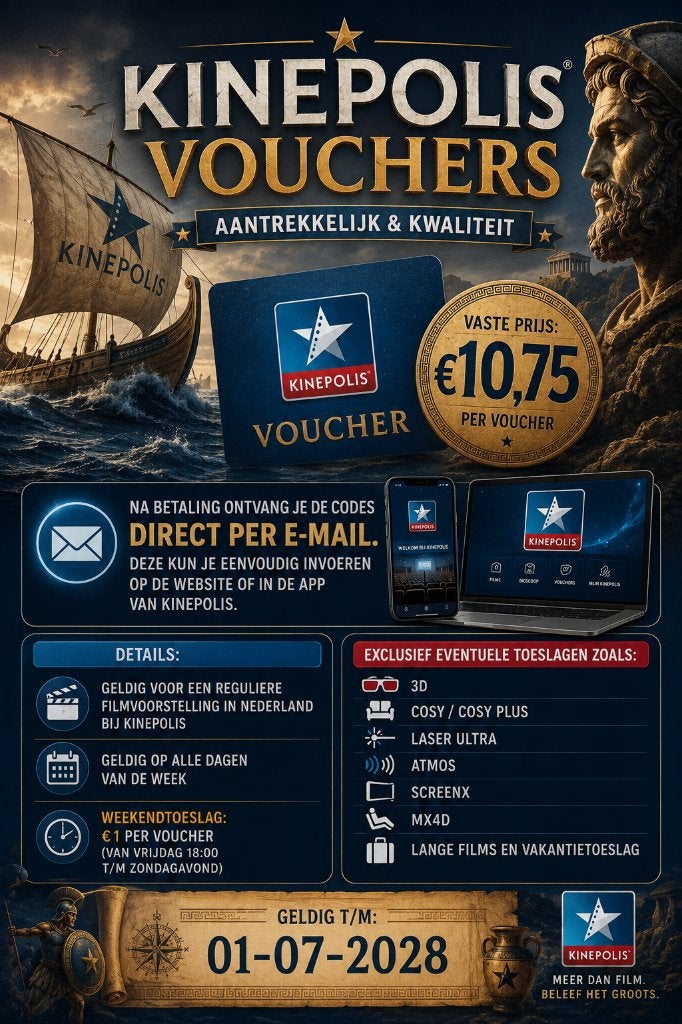 Kinepolis TICKETS 101% BETROUWBAAR, Tickets en Kaartjes, Twee personen, Vrijkaartje alle films
