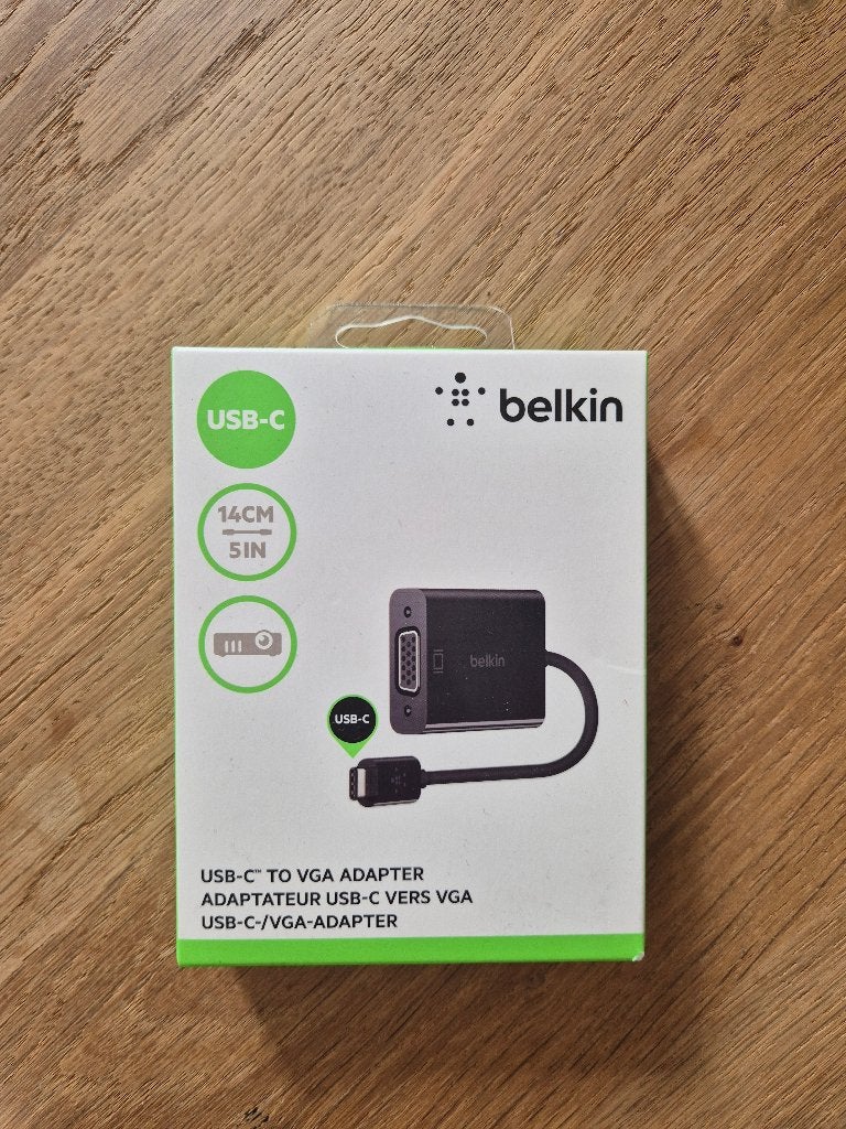 Belkin USB-C to VGA adapter, Computers en Software, Pc- en Netwerkkabels, Ophalen of Verzenden, Nieuw