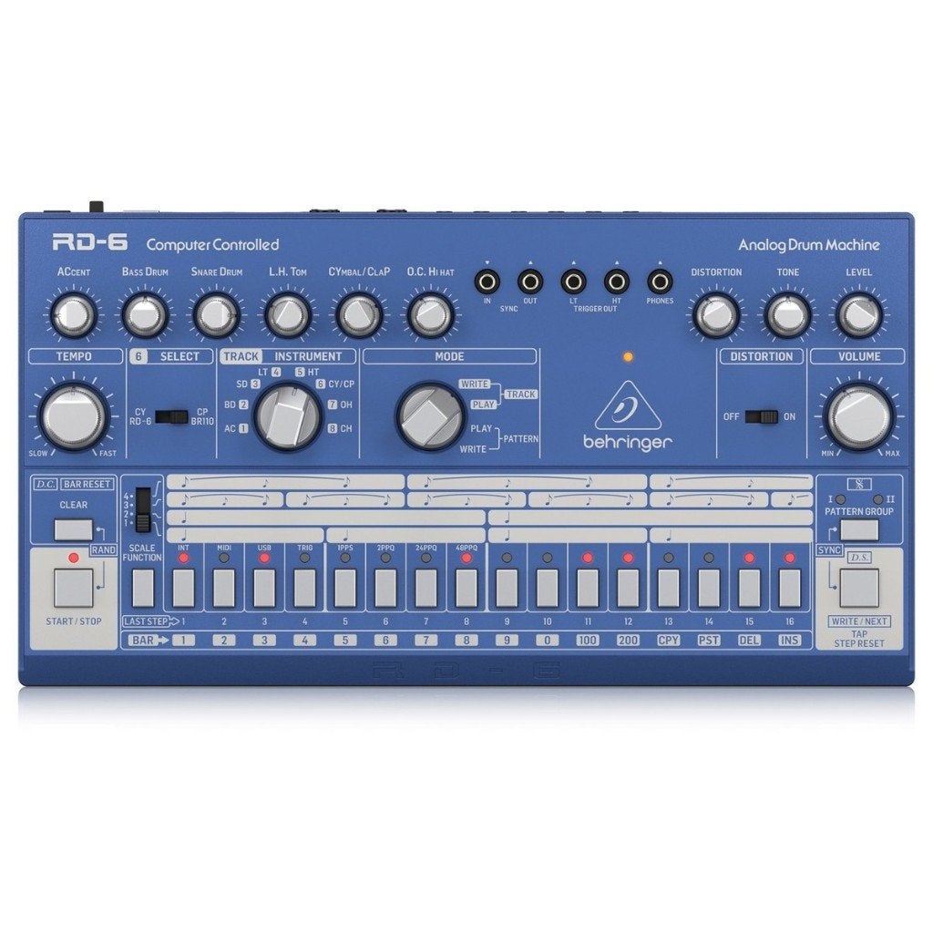 Behringer RD-6-BU Drummachine Blauw Analoge Beatbox, ., Nieuw, Ophalen of Verzenden, .