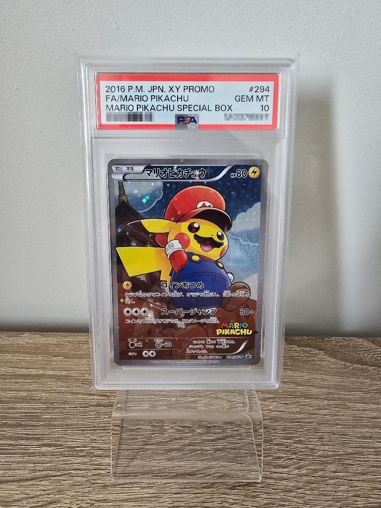2016 Mario Pikachu #294 Japanese XY Promo・PSA 10, Hobby en Vrije tijd, Verzamelkaartspellen | Pokémon, Ophalen, Nieuw, Losse kaart