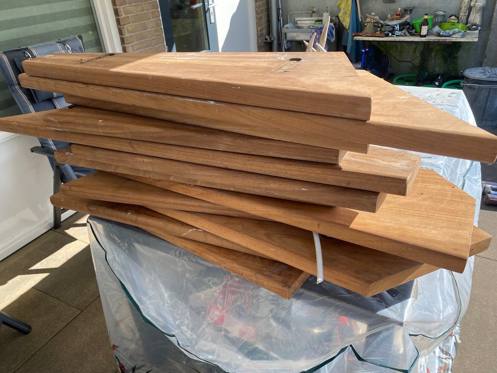 Hout, Gebruikt, 25 tot 50 mm, Ophalen of Verzenden, Plank