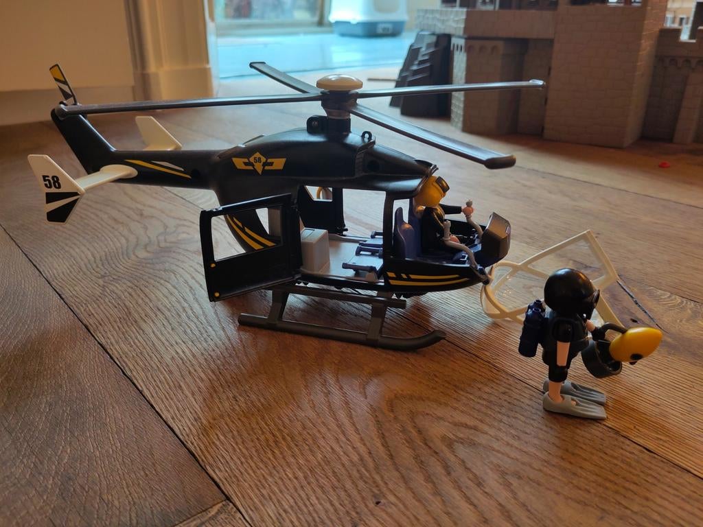 Playmobil Politie Helikopter, Sneeuwscooter en meer, Ophalen of Verzenden